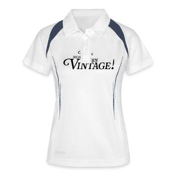 Ich bin nicht alt ich bin vintage - Frauen Polo atmungsaktiv - Weiß/Navy - Vorne