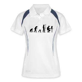 evolution_pc_3 - Polo respirant Femme - blanc/marine - Devant