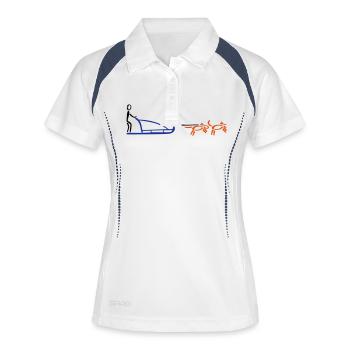 costauds - Polo respirant Femme - blanc/marine - Devant