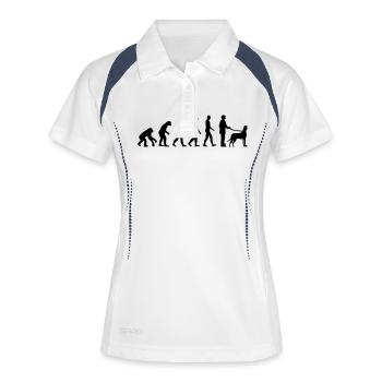 Dogue - Polo respirant Femme - blanc/marine - Devant