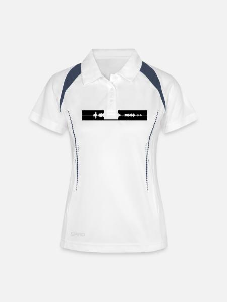 DUBSTEP,ELECTRO,MINIMAL,TECHNO,DANCE, MUSIC, EDM - Women's Polo breathable - white/navy