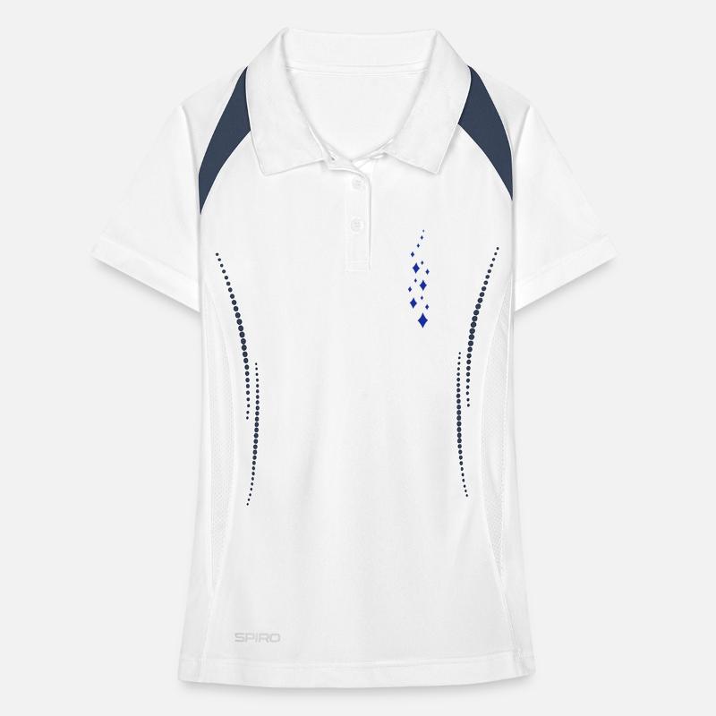 Check pattern glitter cloud Women's Polo breathable