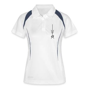 Bungee Sprung - Frauen Polo atmungsaktiv - Weiß/Navy - Vorne