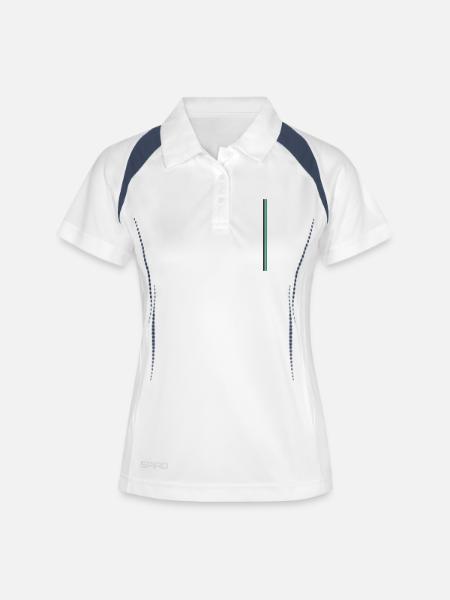 lines - Women's Polo breathable - white/navy