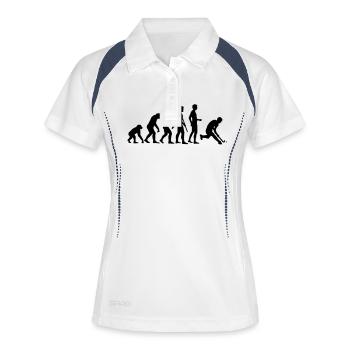 evolution_herren_hockey_1c - Polo respirant Femme - blanc/marine - Devant