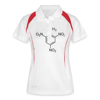 TNT Molekül - Frauen Polo atmungsaktiv - Weiß/Navy - Vorne