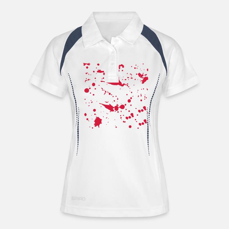 Blood Splatter - Women's Polo breathable - white/navy