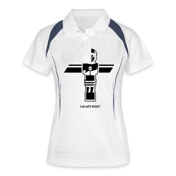 Lust aufn kickie? - Polo respirant Femme - blanc/marine - Devant