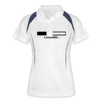 Loading Bar - Computer - Women's Polo breathable - white/navy - Front