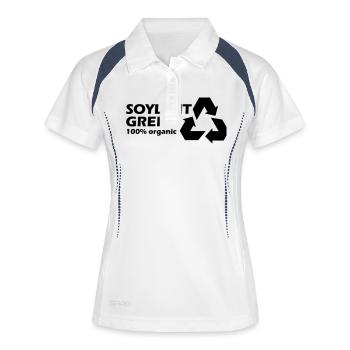 Soylent Green - Frauen Polo atmungsaktiv - Weiß/Navy - Vorne