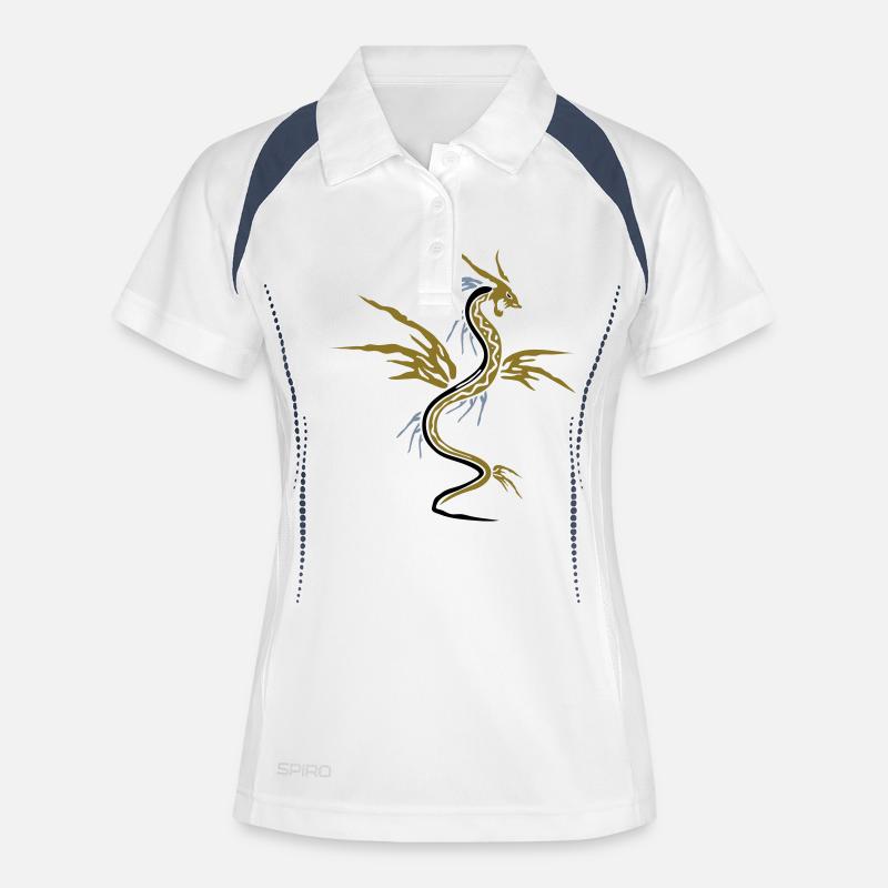Dragon (3c) - Women's Polo breathable - white/navy