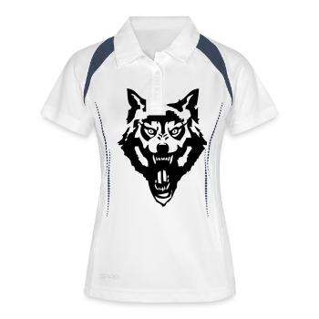 werewolf - Women's Polo breathable - white/navy - Front
