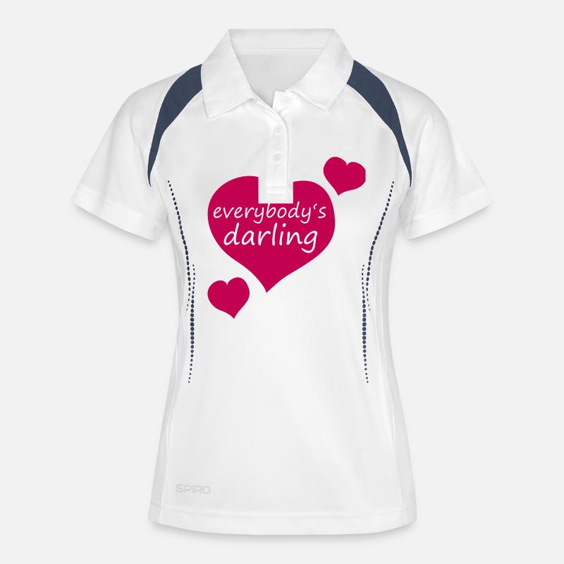 everybodys darling - Women's Polo breathable - white/navy