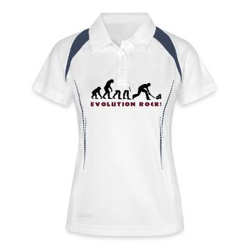 evolution_smash_guitar_01_b_2c - Women's Polo breathable - white/navy - Front
