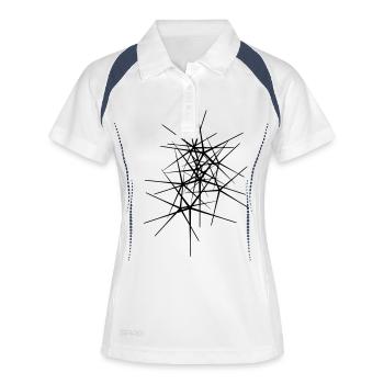 Les pics - Polo respirant Femme - blanc/marine - Devant