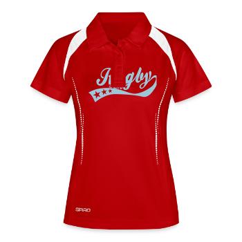 rugby is life - retro - Polo respirant Femme - rouge/blanc - Devant