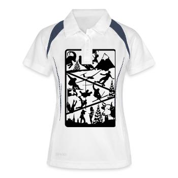i love switzerland - Women's Polo breathable - white/navy - Front