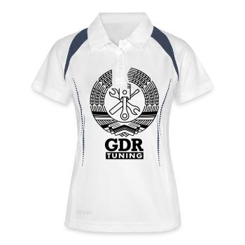 GDR Tuning Blason 1c - Polo respirant Femme - blanc/marine - Devant
