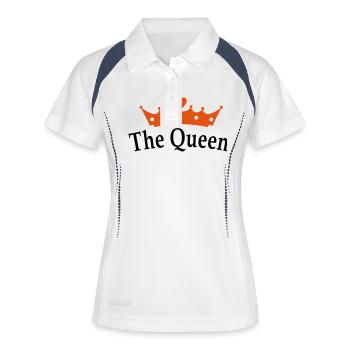 The Queen - Women's Polo breathable - white/navy - Front