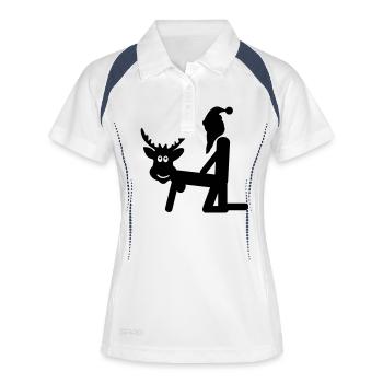 Santa Claus - Polo respirant Femme - blanc/marine - Devant
