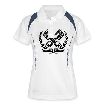 RACE PISTONS ENGINE - Women's Polo breathable - white/navy - Front