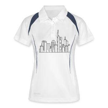 Horizon de Francfort - Polo respirant Femme - blanc/marine - Devant