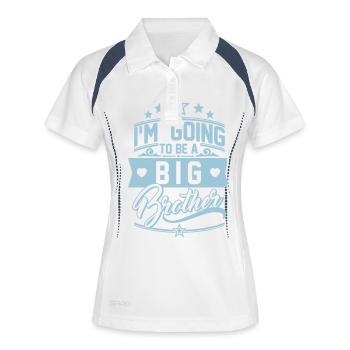 I'm going to be a big Brother - Schwangerschaft - Women's Polo breathable - white/navy - Front