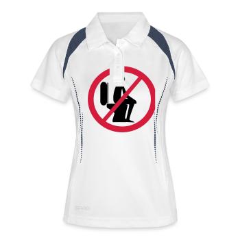 Aucun siège Pinkler - Polo respirant Femme - blanc/marine - Devant