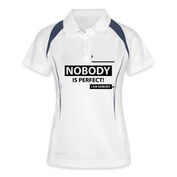 nobody_is_perfect_c1 - Women's Polo breathable - white/navy - Front