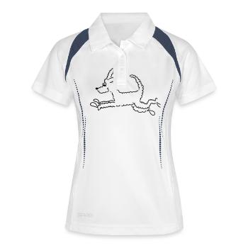 Puhüpfel - Poodle - Women's Polo breathable - white/navy - Front