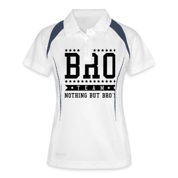 bro_team_dx1 - Polo respirant Femme - blanc/marine - Devant