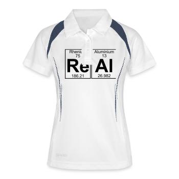 Re-Al (real) - Full - Polo respirant Femme - blanc/marine - Devant
