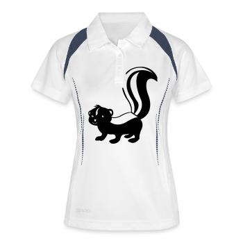 stinktier_01 - Women's Polo breathable - white/navy - Front