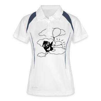 Sun Flying Penguin Balloon - Women's Polo breathable - white/navy - Front