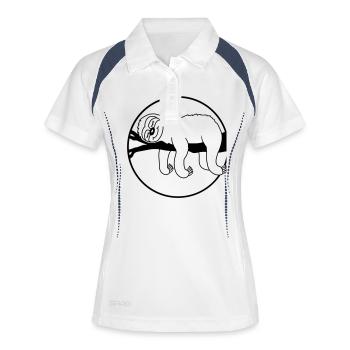 Branch Sleep Sloth Comic - Women's Polo breathable - white/navy - Front
