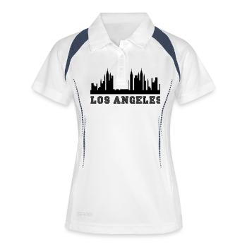 Los Angeles - Women's Polo breathable - white/navy - Front