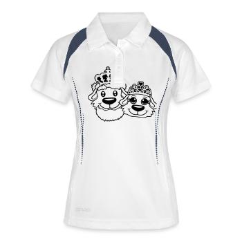 Two Dogs Crown King Queen Ruler Majesty - Women's Polo breathable - white/navy - Front