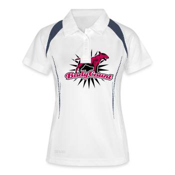 BodyCount - Frauen Polo atmungsaktiv - Weiß/Navy - Vorne