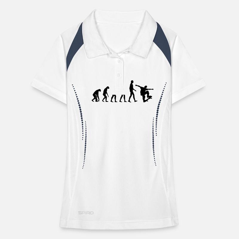 Skater evolution - skateboard - skating - gift Women's Polo breathable