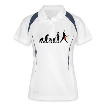 evolution_guitar_a_2c - Women's Polo breathable - white/navy - Front