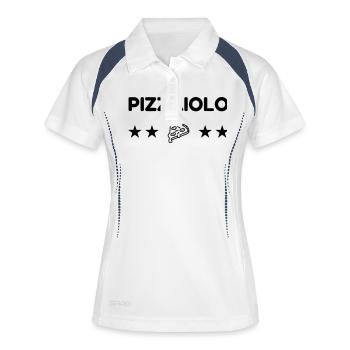 Pizza / Pizzaiolo / Pizza Chef / Pizzachef - Women's Polo breathable - white/navy - Front