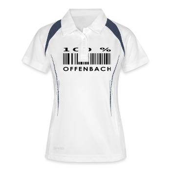 offenbach ville - Polo respirant Femme - blanc/marine - Devant