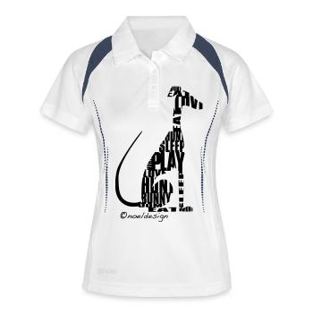 EAT-PLAY-LOVE - Women's Polo breathable - white/navy - Front