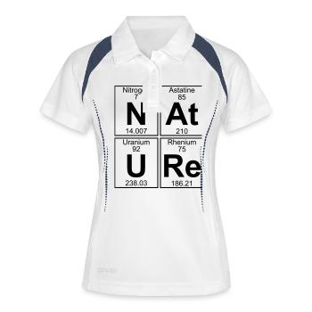 N-At-U-Re (nature) - Full - Polo respirant Femme - blanc/marine - Devant