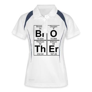 Br-O-Th-Heu (frère) - complet - Polo respirant Femme - blanc/marine - Devant