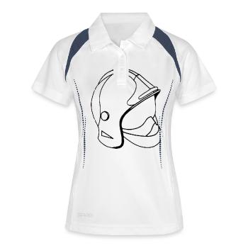 firefighter helmet - Women's Polo breathable - white/navy - Front