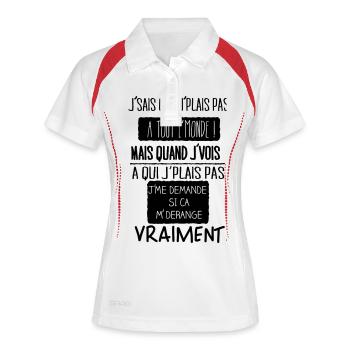Philosophie - Polo respirant Femme - blanc/marine - Devant