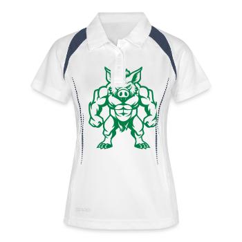 Wild Boar Comic - Women's Polo breathable - white/navy - Front