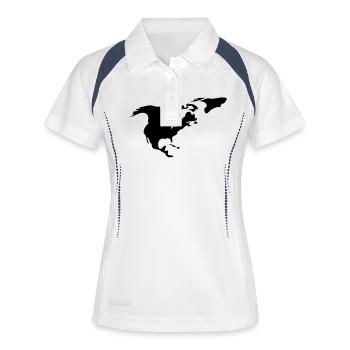 North America - Women's Polo breathable - white/navy - Front