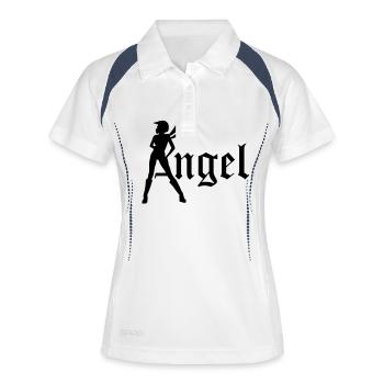 road_angel - Polo respirant Femme - blanc/marine - Devant